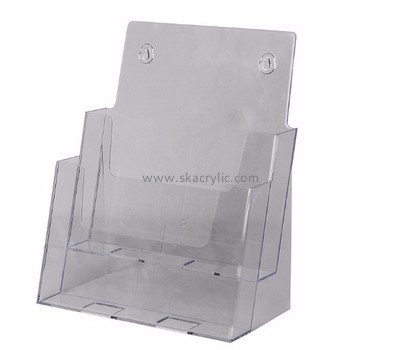 Custom acrylic wall mounted paper holder acrylic pamphlet holders clear magazine holder BH-254