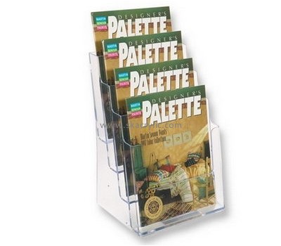 Custom cheap plastic lucite acrylic table top literature magazine holder BH-398