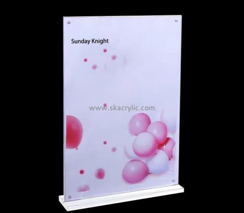 Custom wholesale acrylic T shape sign holder SH-898