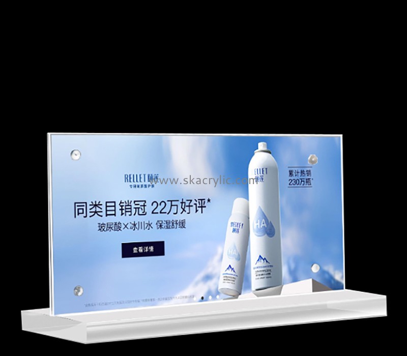 China perspex manufacturer custom plexiglass double-sided advertising promotion table sign SH-788