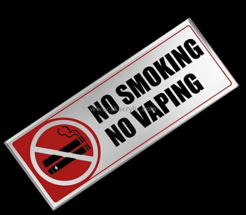 China acrylic manufacturer custom plexiglass wall no smoking sign BS-243