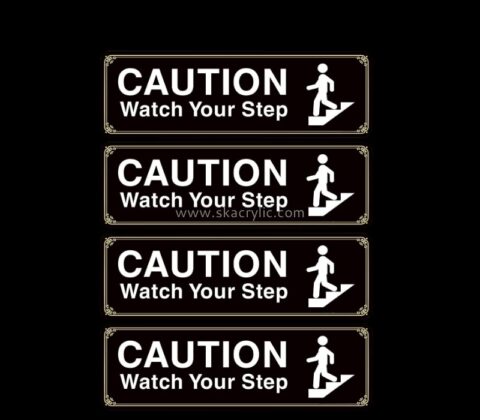 China perspex manufacturer custom acrylic caution watch your step sign BS-241