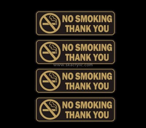 Acrylic display supplier custom plexiglass no smoking sign perspex wall warning sign BS-200