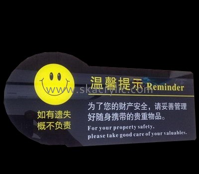 Acrylic display manufacturers custom different warning wall signs BS-089