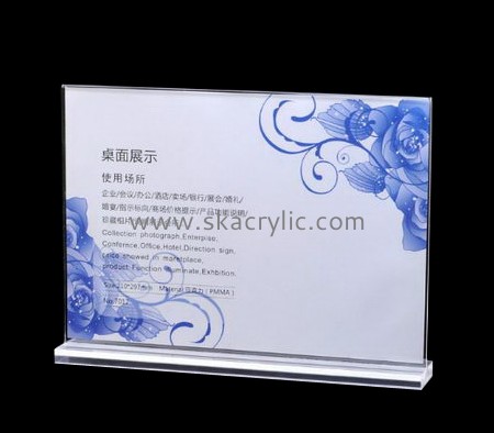 Custom acrylic sign holders for tables SH-255