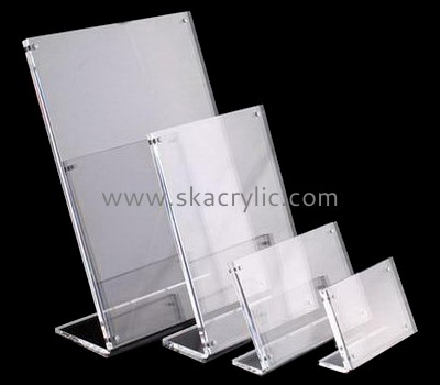 Bespoke clear acrylic table top poster holder SH-390