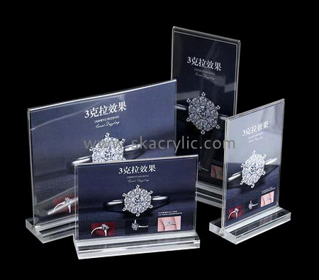 Bespoke acrylic table signage stand SH-385