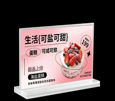 Acrylic item supplier custom plexiglass table advertising sign holder SH-806