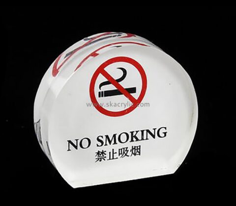 Custom acrylic block no smoking sign BS-174