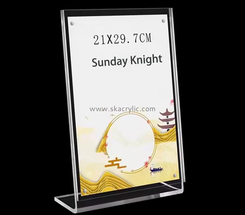 Custom wholesale acrylic desktop magnetic sign holder SH-916