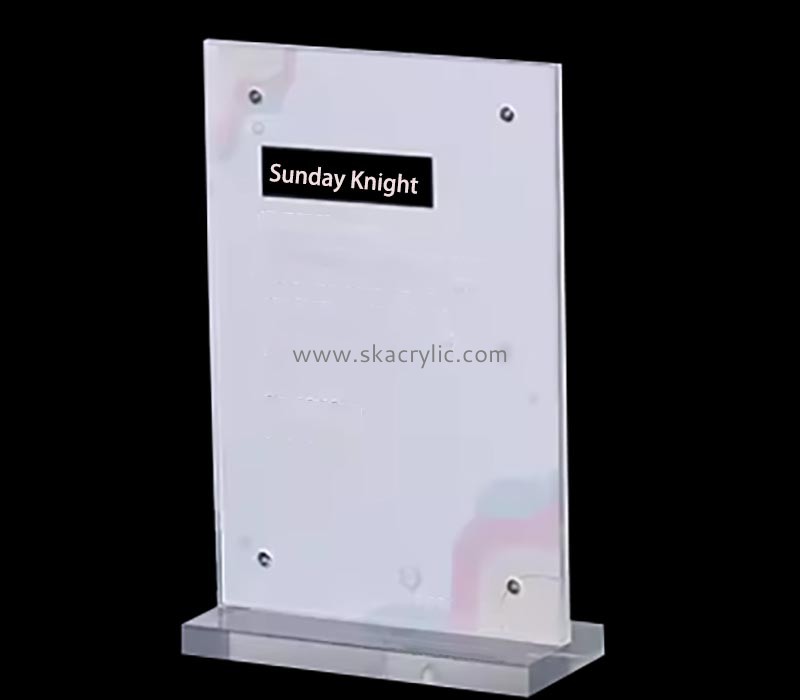 Custom wholesale acrylic T shape magnetic sign stand SH-911