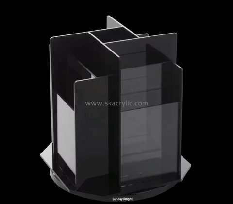 Custom wholesale acrylic 6 pockets rotating pamphlet holders BH-2473