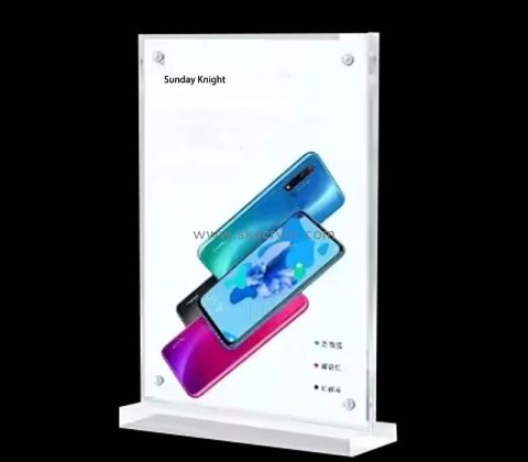 Custom wholesale acrylic T shape advertising sign stand SH-907