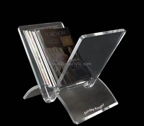 Custom wholesale acrylic desktop X shape book holder BH-2448