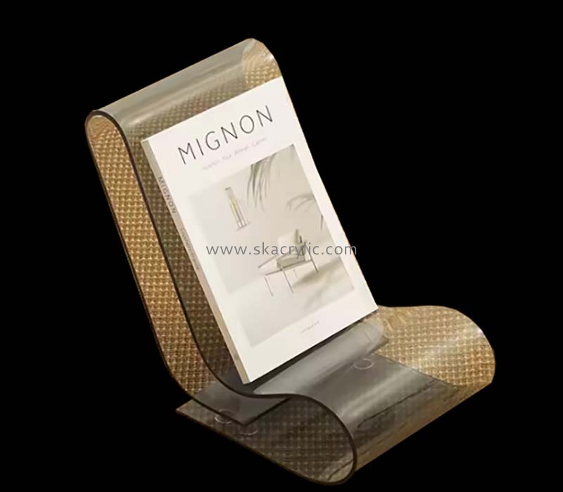 Custom wholesale acrylic desktop magzine holder BH-2438