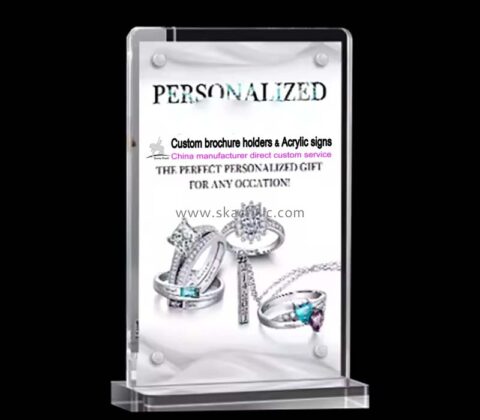 Custom acrylic countertop jewelry shop sign stand SH-853