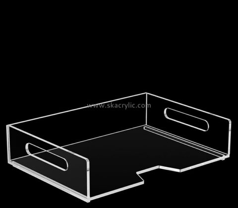 Acrylic products supplier custom acrylic paper organizer tray for desk BH-2376