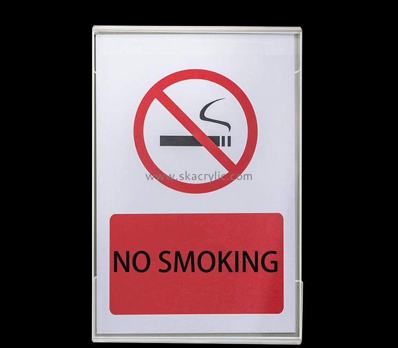 Acrylic display manufacturer custom plexiglass wall no smoking sign holder BS-250