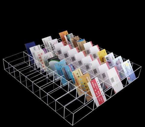 Lucite item manufacturer custom acrylic multi compartment card organizer BH-2349