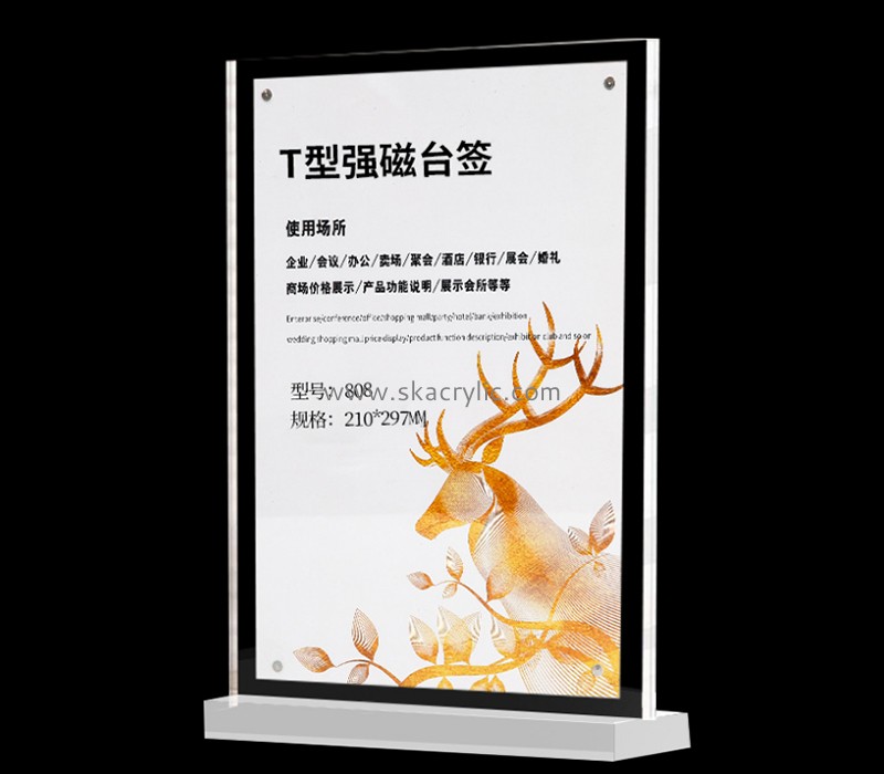 Acrylic item manufacturer custom perspex countertop sign stand SH-772