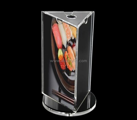 Acrylic display supplier custom plexiglass tabletop 3 sided menu holder SH-768