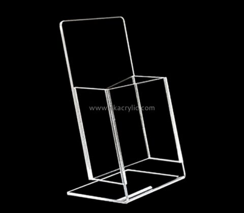 China plexiglass manufacturer custom acrylic literature holder for magazine, pamphlet, booklets, menu BH-2314