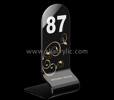 China acrylic manufacturer custom plexiglass restaurant table number sign BS-193