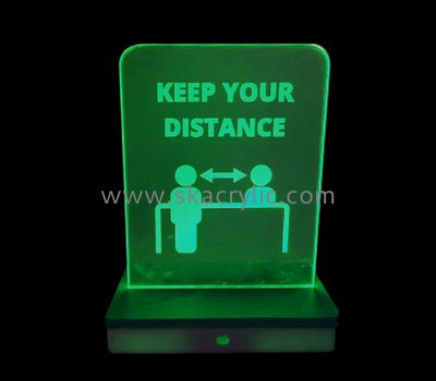 Acrylic display manufacturer custom plexiglass smart distance awareness sign device BS-191