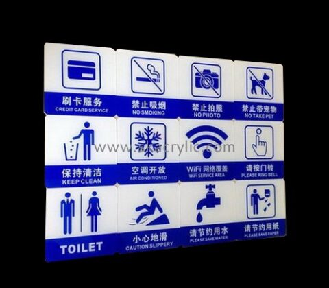 Wholesale acrylic plastic signage office signage wall mount acrylic frames BS-080