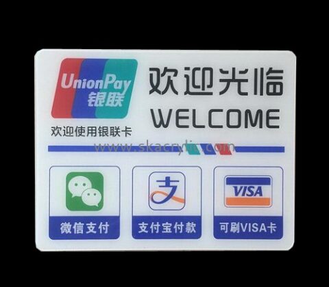 China acrylic products manufacturer wholesale acrylic welcome sign acrylic plastic signs BS-072