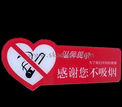 Hot sale acrylic no smoking signs warning signs plastic sign board BS-068