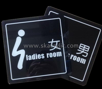 Factory customized acrylic restroom signs toilet signs acrylic signs BS-067