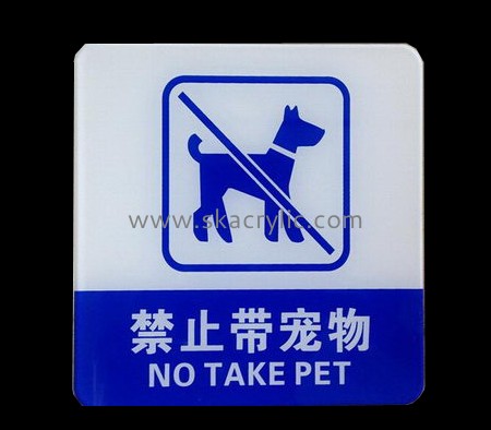 Customized acrylic hotel sign board warning sign in hotels acrylic sign board BS-032