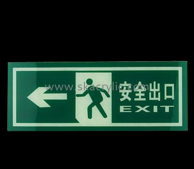 Custom design acrylic emergency exit sign board BS-019