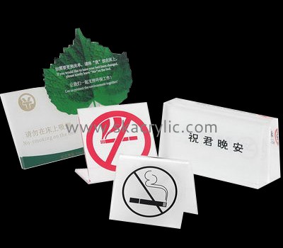 Custom design acrylic block no smoking sign BS-014