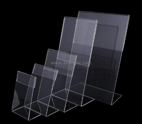 Customize slanted clear acrylic sign holder SH-621