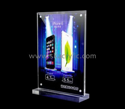 Acrylic display manufacturers customize 8x10 clear plastic acrylic paper sign holder stand SH-246