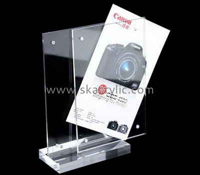 Acrylic products manufacturer customize plexiglass paper holder acrylic table tent holders SH-211