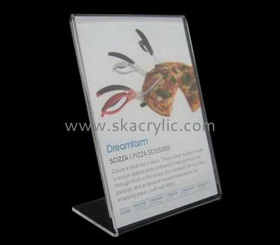 Lucite manufacturer customize acryllic signs slanted sign holder 8.5 x 11 SH-205