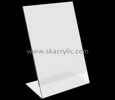 Custom design acrylic shelf sign holder clear plastic frames 8.5 x 11 display sign holder SH-103