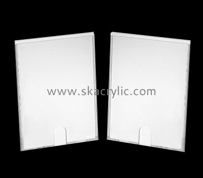 Custom acrylic wall mounted sign frames 8 x 11 plastic sign holder lucite holder SH-093