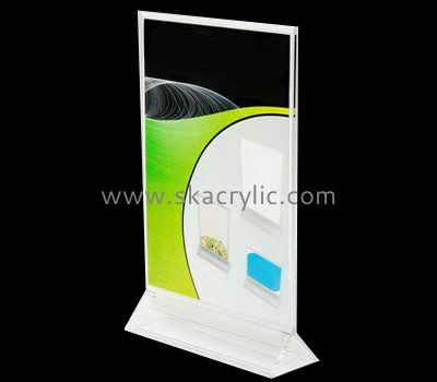 Factory direct sale acrylic shelf sign holders acrylic sign stand plastic poster holder SH-074