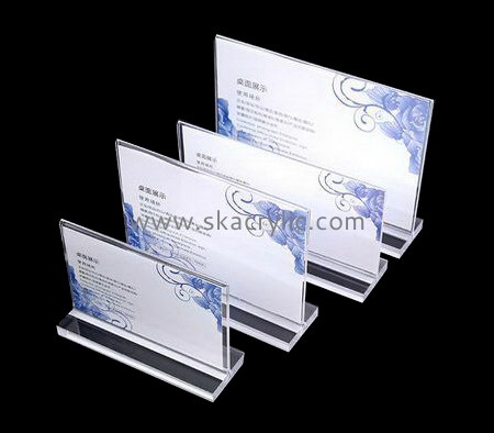 Customized clear acrylic sign holders acrylic sign holders 8.5 x 11 countertop sign holders SH-058