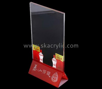 Custom design acrylic perspex holders standing sign holder 5x7 acrylic sign holder SH-046