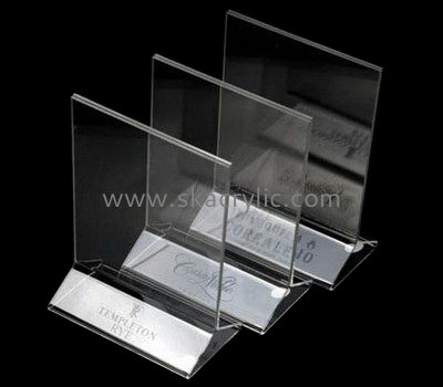 Wholesale acrylic stand up sign holder acrylic sign display 5x7 acrylic sign holder SH-043