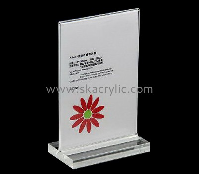 Supplying acrylic small sign holders acrylic table stands clear plastic sign holders SH-040