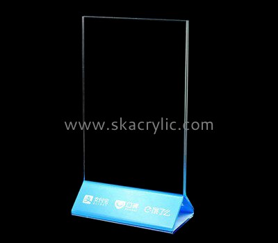 Custom design transparent acrylic sign holder SH-010