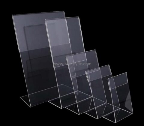 Custom design transparent acrylic sign holder SH-009