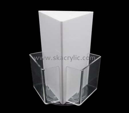 Customize clear acrylic 3 sided brochure holder BH-1234