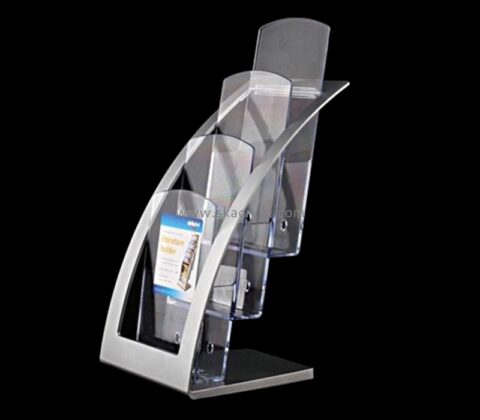 Acrylic plastic supplier custom leaflet holders free standing BH-1136